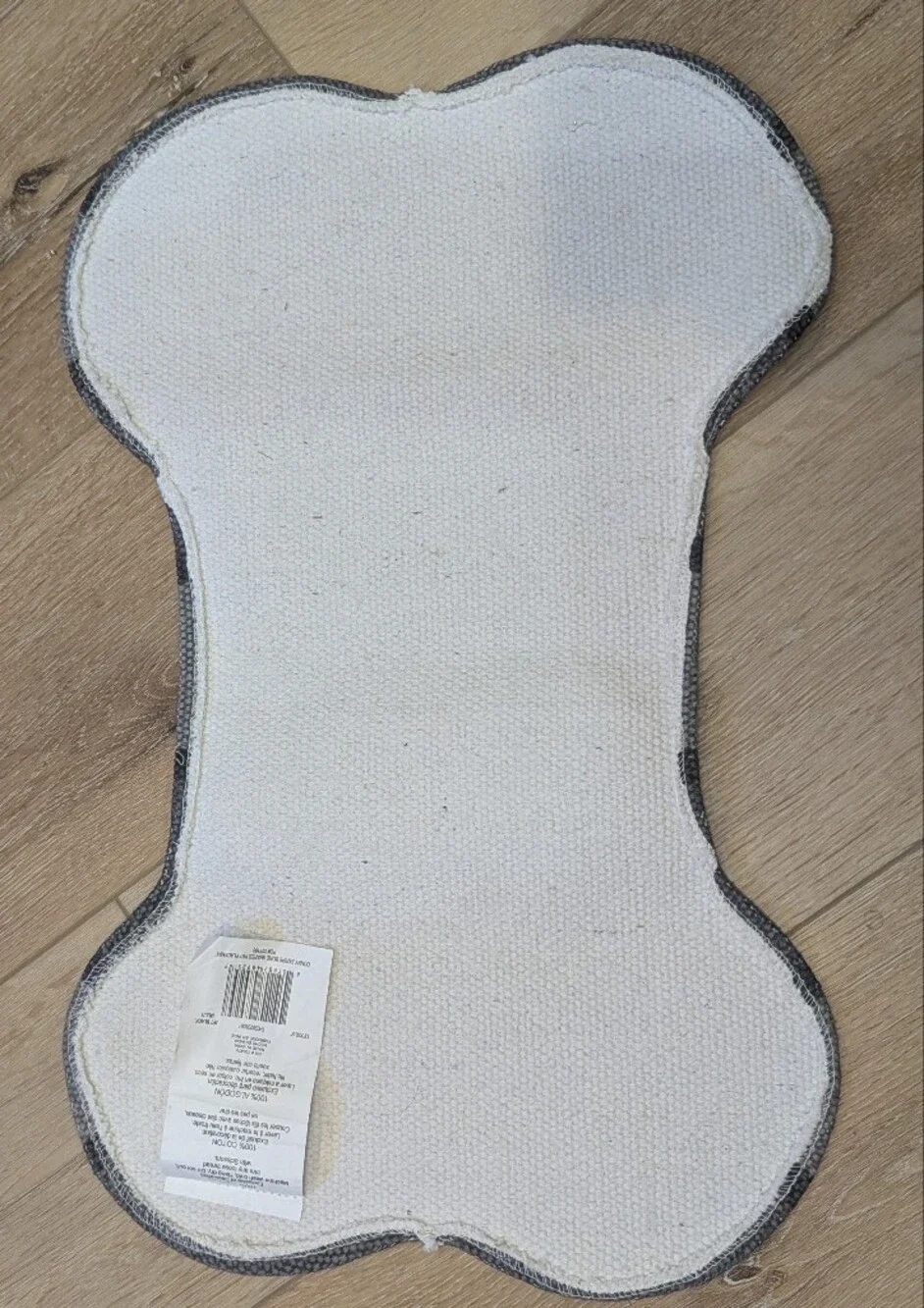 Striped Gray Bone-Shaped Mat
